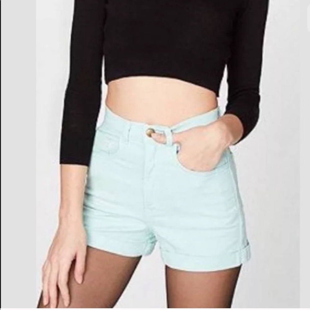 American Apparel Denim Cuff Shorts